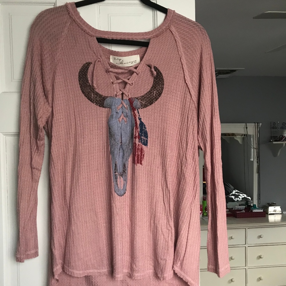 Vintage Havanah Womens' laceup top